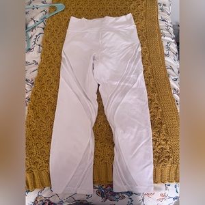White Lululemon cropped mesh leggings